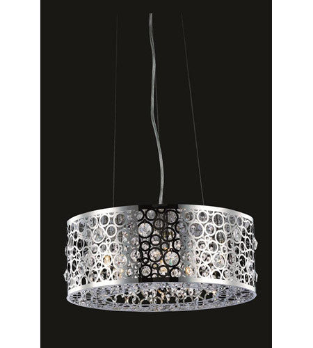 C121-2051D16C/RC By Elegant Lighting Soho Collection 4 Light Pendant Chrome Finish