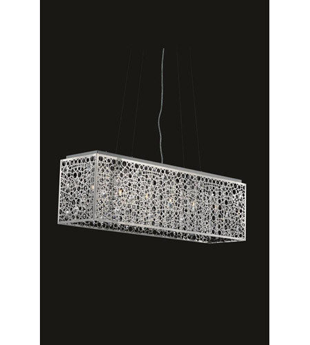 C121-2052D38C/RC By Elegant Lighting Soho Collection 6 Light Dining Room Chrome Finish