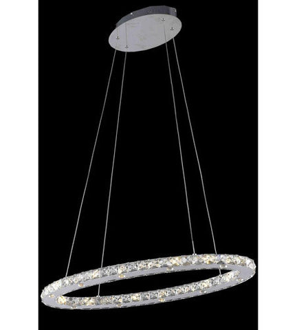 C121-2061D28C/RC By Elegant Lighting Atom Collection 18 Light Dining Room Chrome Finish