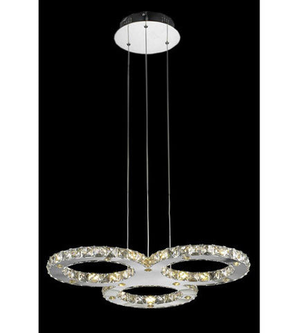 C121-2063D24C/RC By Elegant Lighting Atom Collection 30 Light Dining Room Chrome Finish