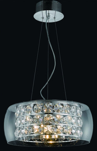 C121-2069D20C/EC By Elegant Lighting Apollo Collection 12 Light Chandeliers Chrome Finish