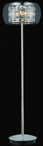 C121-2069FL16C/EC By Elegant Lighting Apollo Collection 7 Light Floor Lamps Chrome Finish