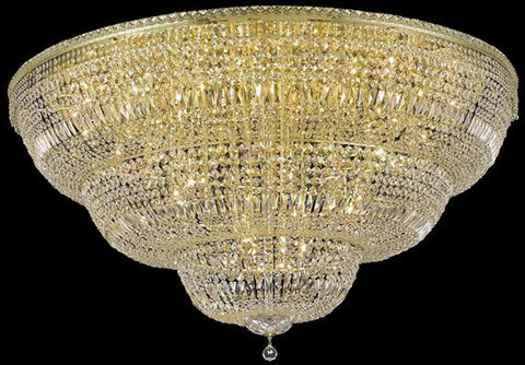 ZC121-V2528F60G/EC By Elegant Lighting - Tranquil Collection Gold Finish 48 Lights Flush Mount