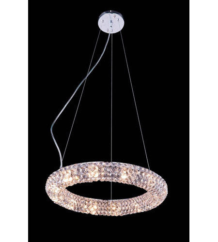 C121-2912D18C/RC By Elegant Lighting Halo Collection 12 Light Pendant