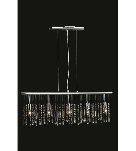 C121-3200D38C/RC By Elegant Lighting Harmony Collection 5 Light Pendent lamp Chrome Finish