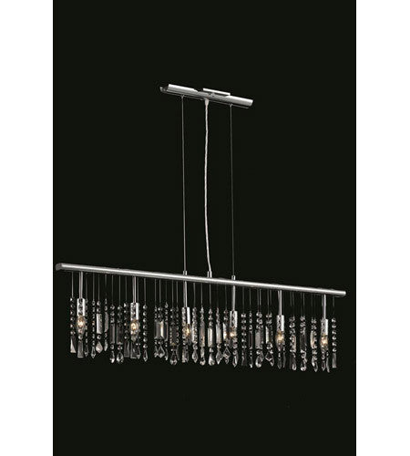 C121-3200D46C/RC By Elegant Lighting Harmony Collection 6 Light Pendent lamp Chrome Finish