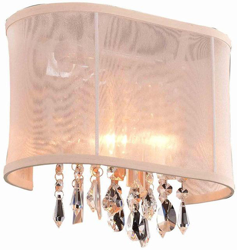 C121-3200W11C/RC By Elegant Lighting Harmony Collection 1 Light Wall Lamp Chrome Finish