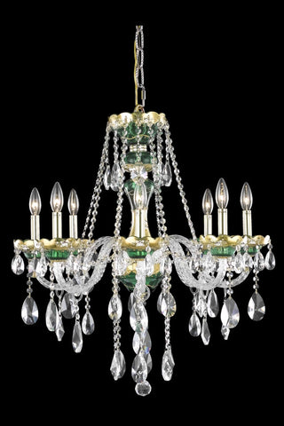 ZC121-7810D26GN/EC By Regency Lighting Alexandria Collection 8 Light Chandeliers Green Finish