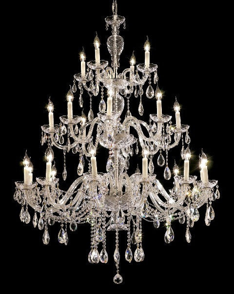 ZC121-7829G45C/EC By Regency Lighting Alexandria Collection 24 Light Chandeliers Chrome Finish