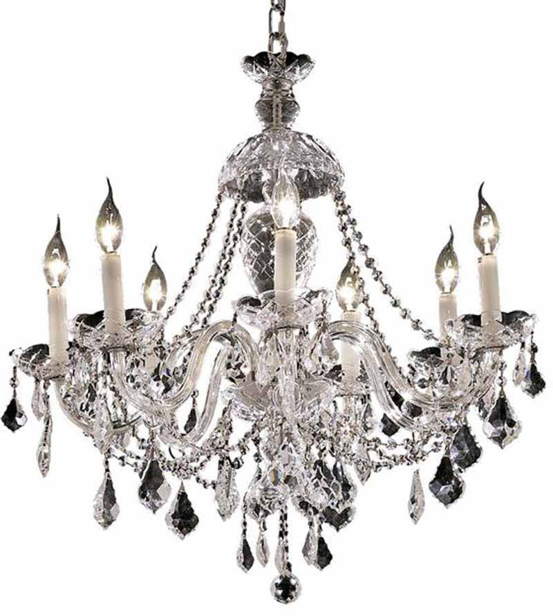 ZC121-7831D26C/EC By Regency Lighting - Alexandria Collection Chrome Finish 7 Lights Dining Room