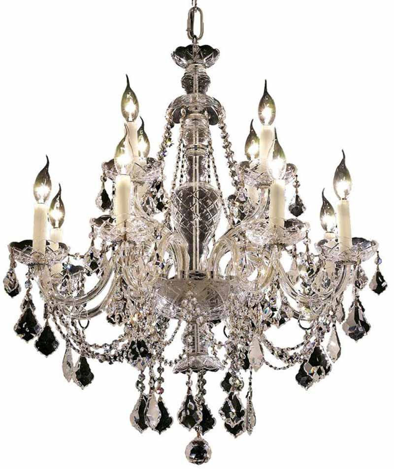 ZC121-7831D28C/EC By Regency Lighting - Alexandria Collection Chrome Finish 12 Lights Dining Room