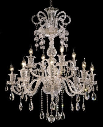 C121-7832G33C By Regency Lighting-Elizabeth Collection Chrome Finish 12 Lights Chandelier