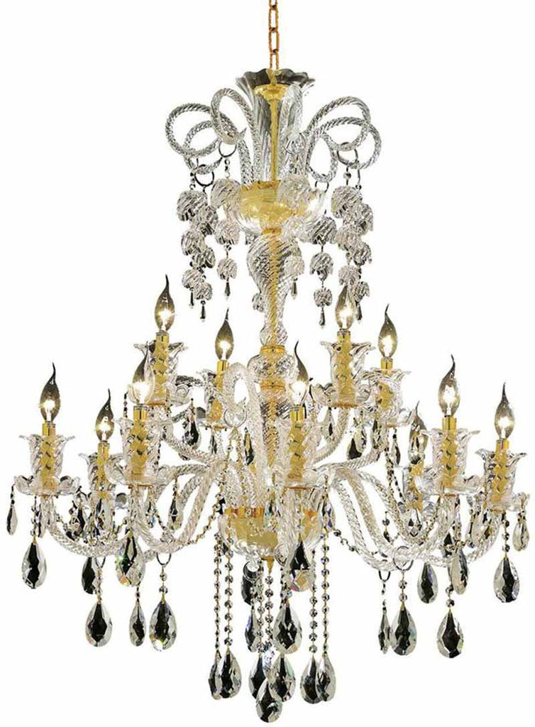 ZC121-7832G33G/EC By Regency Lighting - Elizabeth Collection Gold Finish 12 Lights Foyer/Hallway