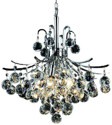 ZC121-V8000D16C/EC By Elegant Lighting - Toureg Collection Chrome Finish 6 Lights Dining Room