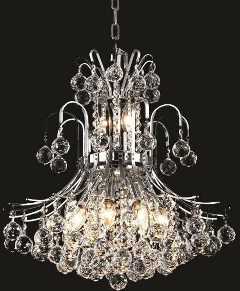 ZC121-V8001D19C/EC By Elegant Lighting - Toureg Collection Chrome Finish 10 Lights Dining Room