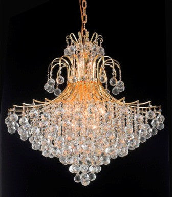 ZC121-V8005G31G By Regency Lighting-Toureg Collection Gold Finish 14 Lights Chandelier