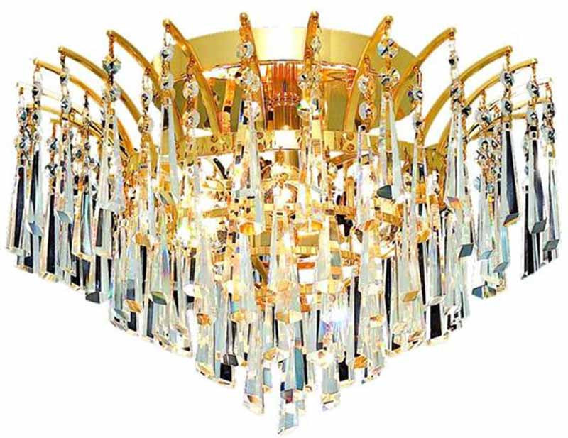 ZC121-8032F16G/EC By Regency Lighting - Victoria Collection Gold Finish 6 Lights Flush Mount