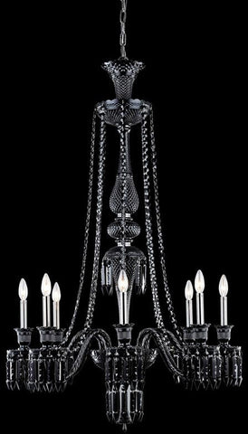 C121-8908D32B-JT/EC By Elegant Lighting - Majestic Collection Black Finish 8 Lights Dining Room