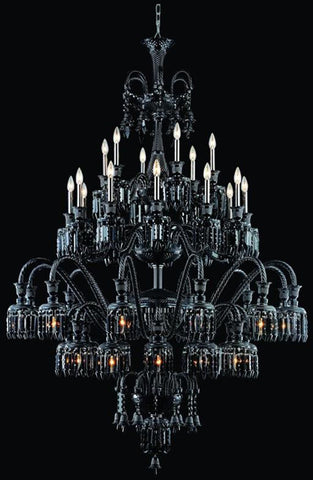 C121-8942G54B-JT/EC By Elegant Lighting - Majestic Collection Black Finish 42 Lights Foyer/Hallway