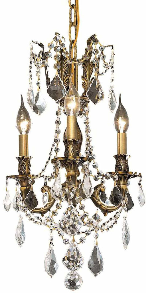 ZC121-9203D13AB/EC By Regency Lighting - Rosalia Collection Antique Bronze Finish 3 Lights Pendant Lamp