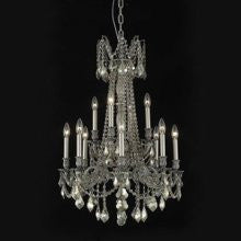 C121-9215D28DB/RC By Elegant Lighting Rosalia Collection 15 Lights Chandelier Dark Bronze Finish