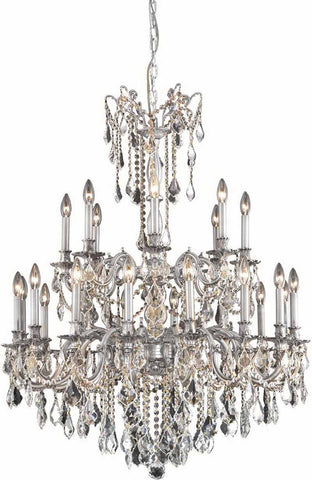 C121-9224G36PW/EC By Elegant Lighting - Rosalia Collection Pewter Finish 24 Lights Foyer/Hallway