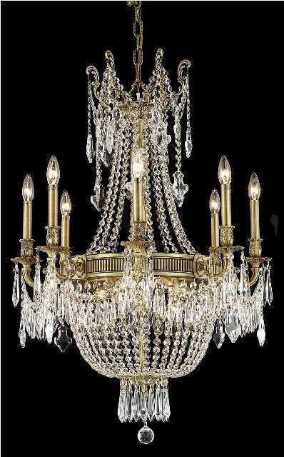 ZC121-9312D26FG/EC By Regency Lighting Esperanza Collection 12 Light Chandeliers French Gold Finish