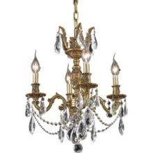 ZC121-9404D17FG/EC By Regency Lighting Marseille Collection 4 Lights Chandelier French Gold Finish