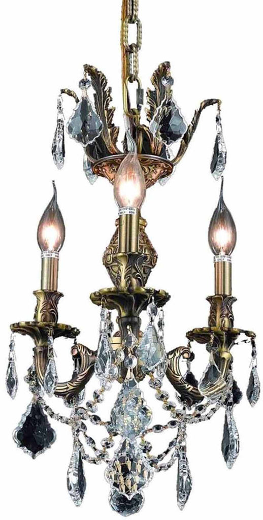 ZC121-9503D13AB/EC By Regency Lighting - Marseille Collection Antique Bronze Finish 3 Lights Pendant Lamp