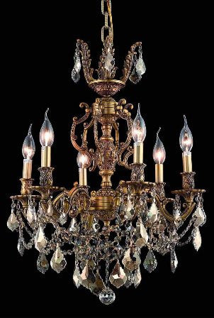 C121-9506D20FG-GT By Regency Lighting-Marseille Collection French Gold Finish 6 Lights Chandelier