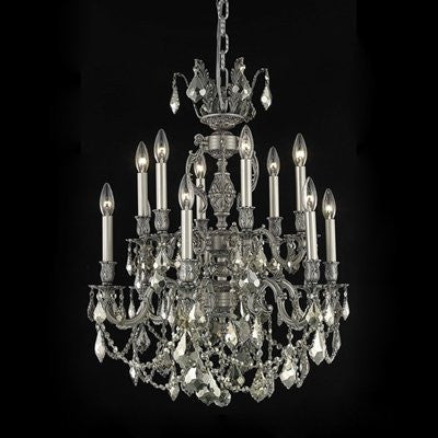 ZC121-9512D24DB/EC By Regency Lighting Marseille Collection 12 Lights Chandelier Dark Bronze Finish