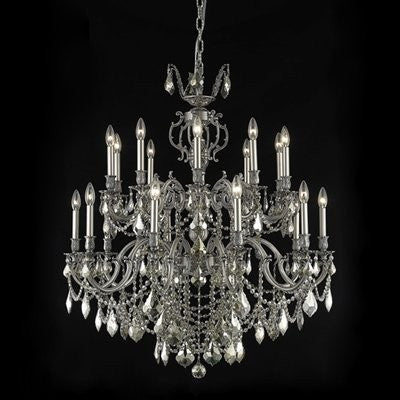 C121-9520G36DB/RC By Elegant Lighting Marseille Collection 20 Lights Chandelier Dark Bronze Finish