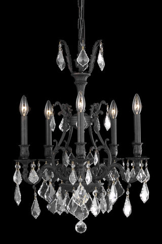 ZC121-9605D21DB/EC By Regency Lighting Monarch Collection 5 Light Chandeliers Dark Bronze Finish