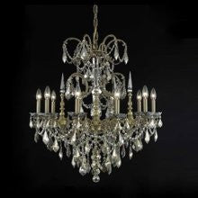 C121-9710D30DB-GT/RC By Elegant Lighting Athena Collection 10 Lights Chandelier Dark Bronze Finish