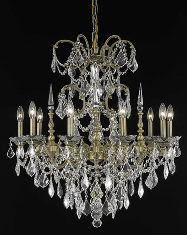 ZC121-9710D30FG/EC By Regency Lighting Athena Collection 10 Light Chandeliers French Gold Finish