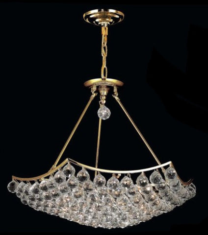 ZC121-V9802D26G/EC By Elegant Lighting Corona Collection 12 Light Chandeliers Gold Finish