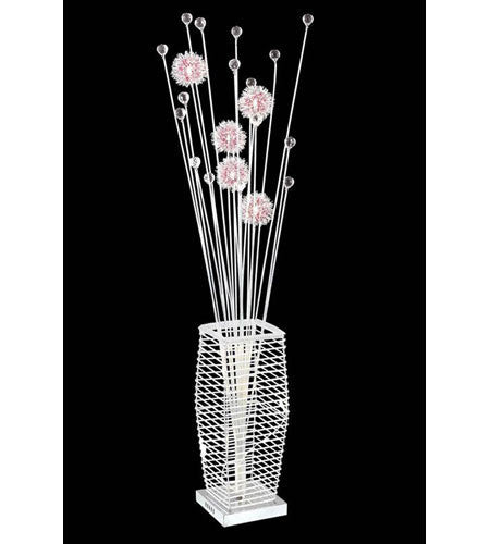 C121-FL4010 By Elegant Lighting South Beach Collection 8 Light Floor Lamp Silver Finish