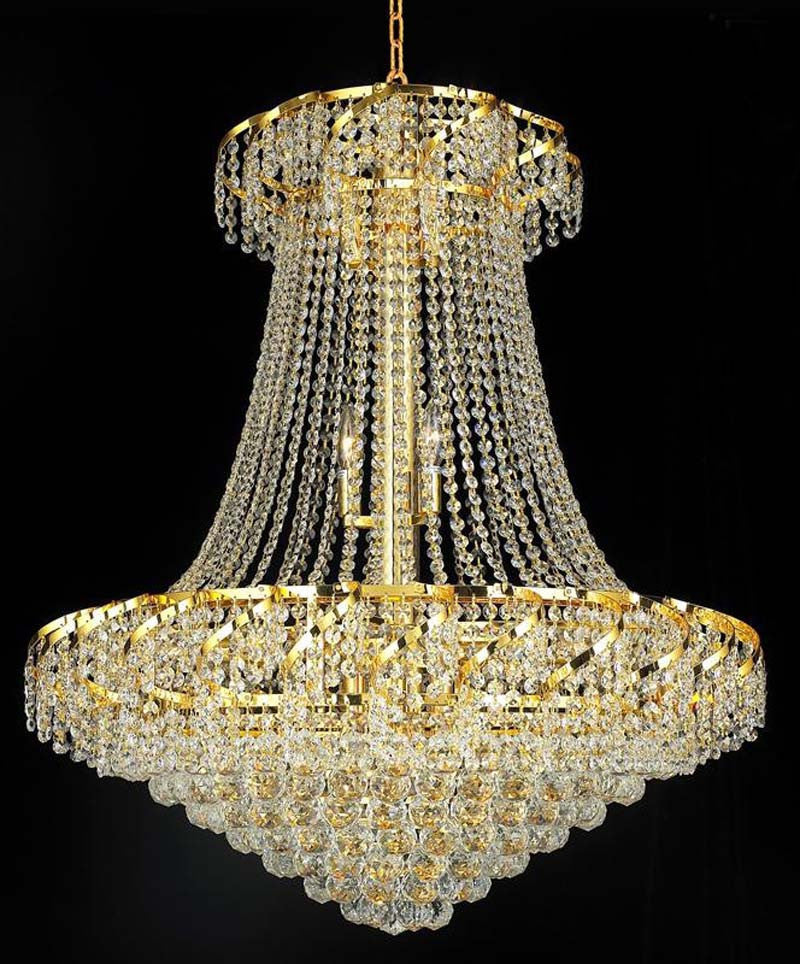 ZC121-VECA1D30G/EC By Elegant Lighting - Belenus Collection Gold Finish 18 Lights Dining Room