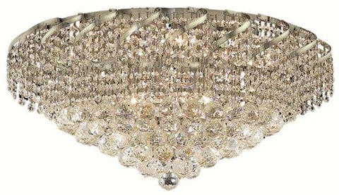 ZC121-VECA1F26C/RC By Elegant Lighting - Belenus Collection Chrome Finish 10 Lights Flush Mount