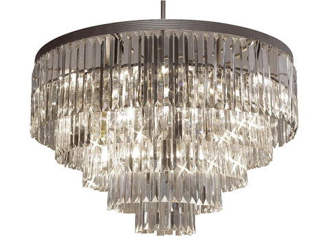 Palladium Empress Crystal (Tm) Glass Fringe Chandelier Lighting H 26" W 31.5" - G7-1157/17