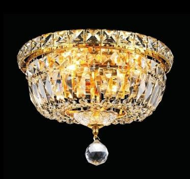 ZC121-V2528F10G By REGENCY - Tranquil Collection 24k Gold Plated Finish Flush Semi-Flush Lighting