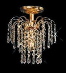 C121-GOLD/6801F/911 Falls CollectionEmpire Style FLUSH/SEMI-FLUSH CHANDELIER Chandeliers, Crystal Chandelier, Crystal Chandeliers, Lighting