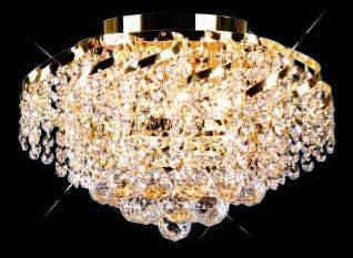 ZC121-VECA1F20G By REGENCY - Belenus Collection 24k Gold Plated Finish Flush Semi Flush Lighting