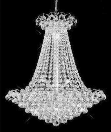 C121-SILVER/2001/2736 Godiva CollectionEmpire Style CHANDELIER Chandeliers, Crystal Chandelier, Crystal Chandeliers, Lighting