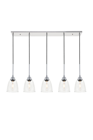 ZC121-LD4013D46C - Living District: Felicity 5 light chrome Pendant