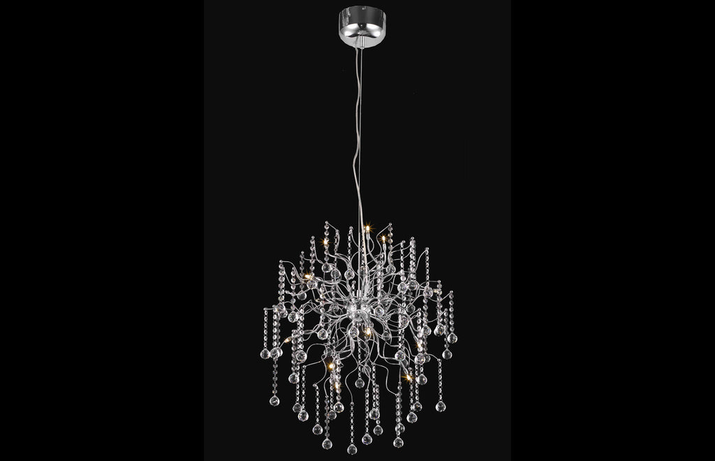 C121-2075D24C/RC - Regency Lighting: Astro 12 light Chrome Chandelier Clear Royal Cut Crystal