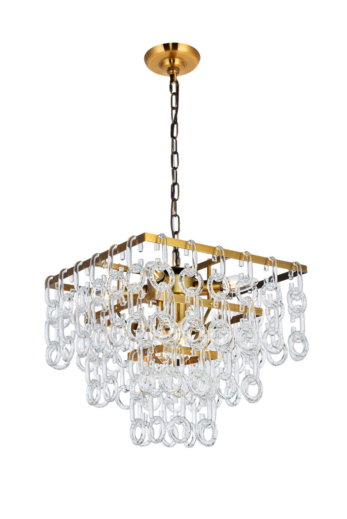 ZC121-1714D16LAB - Urban Classic: Eden 6 light in Light Antique Brass Pendant