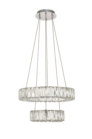 ZC121-3503G18C - Regency Lighting: Monroe Integrated LED chip light Chrome Pendant Clear Royal Cut Crystal