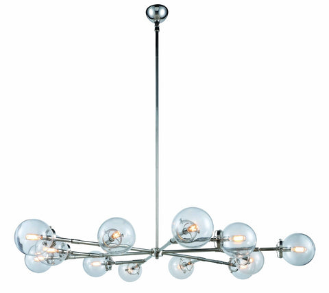 ZC121-1507G58PN - Urban Classic: Leda 12 light Polished Nickel Chandelier