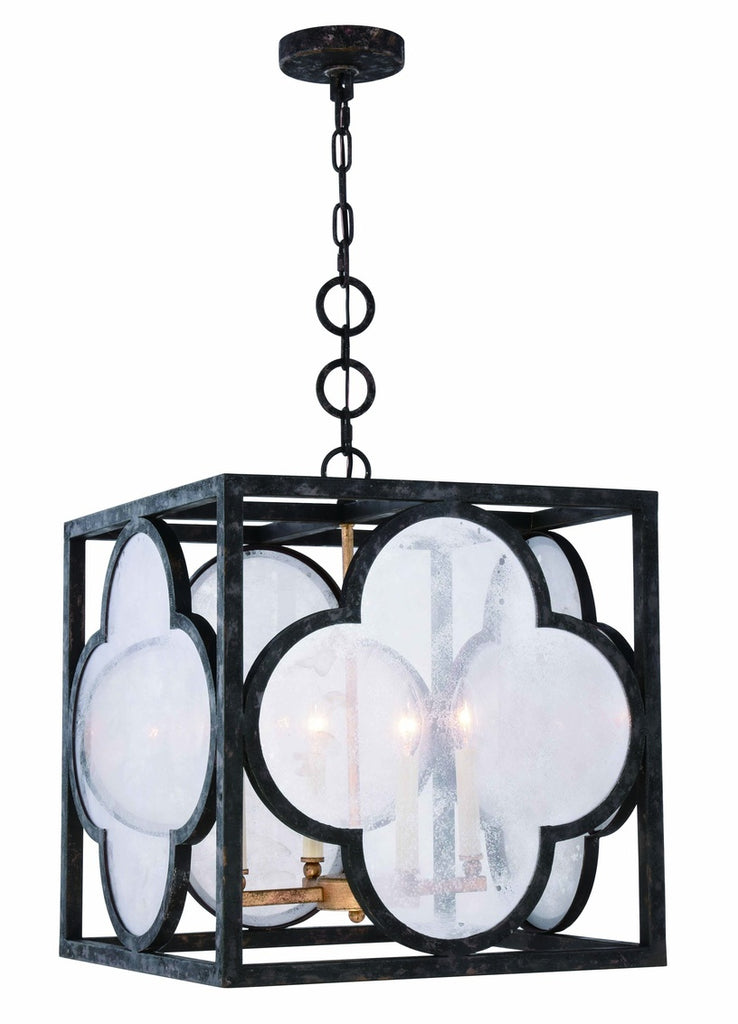 ZC121-1526D18ACAG - Urban Classic: Trinity 4 light Aged Copper Pendant